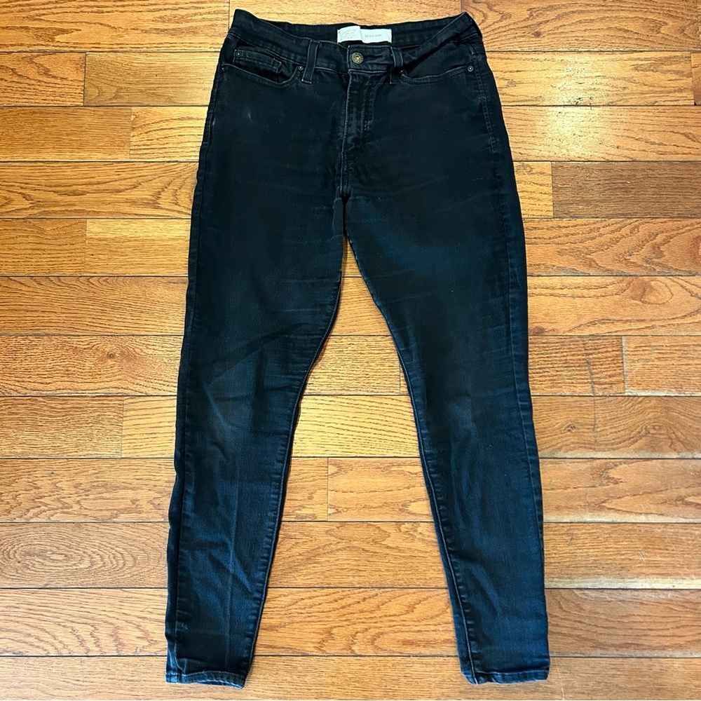 Levi’s Mid Rise Skinny Jeans Denim Black Women's Size Waist 29"